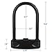 Amazer U Lock for Bicycle, U Lock Combination Heavy Duty Bike Lock Combination, 12mm Bike Lock Bicycle Heavy Duty Combination U Lock Bike Lock Anti Theft
