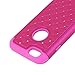 iPhone 6S Case, iPhone 6 Case, Tauri [Dual Layer] Studded Rhinestone Crystal Bling Hybrid Armor Defender Case Cover For (4.7 inch) Apple iPhone 6S (2015) & iPhone 6 (2014) - Hot Pink