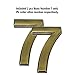 2 pcs Mailbox Numbers 0,3D Brass Metal Self-Stick Door House Numbers,Street Address Plaques Numbers for Residence and Mailbox Signs,2-3/4 Inch (7)