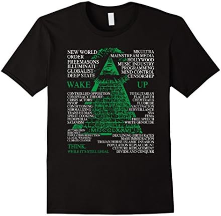 Mens Illuminati Wake Up shirt XL Black