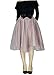 YSJERA Lady's Organza Princess Skirt Bowknot A Line Pleated Midi/Knee Length Tutu Party Skirts (M,Blush)