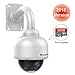 Dericam Outdoor PTZ WiFi Security Camera,1080P IP Surveillance CCTV Camera,Pan/Tilt/Zoom,4X Optical Zoom,Night Vision,Motion Detect,IP65 Weatherproof Pre-Instal 32G SD Card, White
