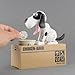 Mansalee Cute Dog Piggy Bank Doggy Coin Bank Canine Money Box (White Dog)