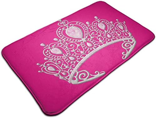 Jhgsjnsf Princess Tiara Bath Mat Door Mat Entrance Mat Floor Mat Rug Indoor/Outdoor/Front Door/Bathroom Mats Rubber Non Slip 19.7x31.5 Inches.