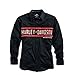 Harley-Davidson Men's Classic Chest Stripe Long Sleeve Woven Button-Down Shirt