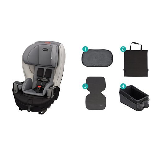 Evenflo Stratos Convertible Car Seat, Silver Ice with Car Seat Accessory Kit