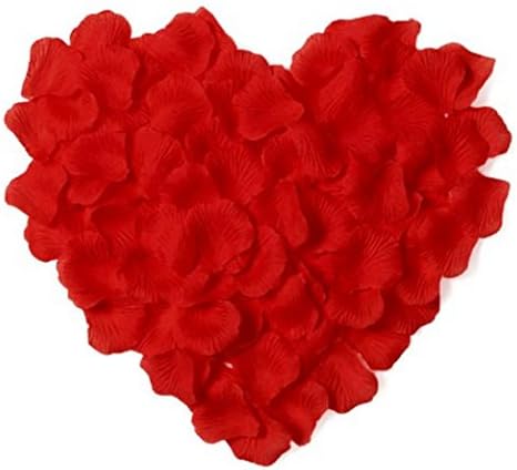Caroyla 1200 pcs Rose Petals Artificial Flower for Wedding and Party(Red)