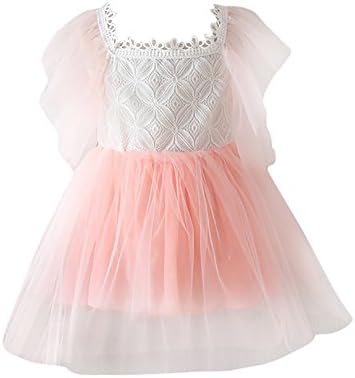 Wesracia Infant Baby Girls Floral Lace Tutu Long Sleeve Princess Dress Clothes Outfits
