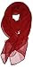 Love Lakeside Modern Chiffon Solid Color Silk Blend Oblong Scarf Burgundy Red