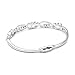 Glamorousky Wavy Bangle with Silver Austrian Element Crystals