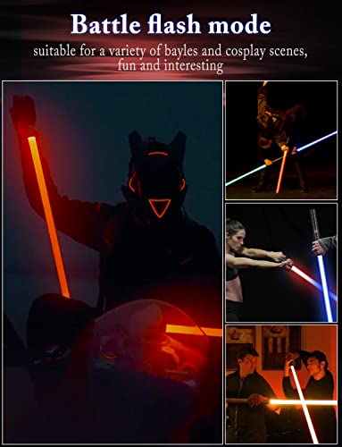 jvmusaber Lightsaber-Toy Fx-Saber Dueling-Force RGB-Sword - Type-C Rechargeable Metal Hilt Force Fx Dueling Light Saber 15 Colors Real Lightsaber for Adults Metal Hilt Three Sound Mode (Black)