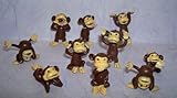 Monkey Figures 50 Tiny Plastic Monkey Figures Party Favors