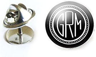 JewelrylizedMonogram Tie Tack, Personalized Tie Pin