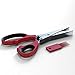 Kitchen Herb Shears (5 Blades) and Multi-purpose Kitchen Scissors Set, Red and Black, Stainless Steel, Plus 121 Cooking Secrets Ebook