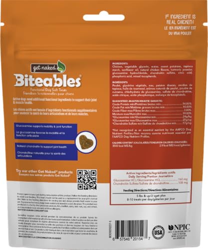 GET NAKED BITEABLES JOINT HEALTH SOFT TREATS FOR DOGS 6OZ BAG