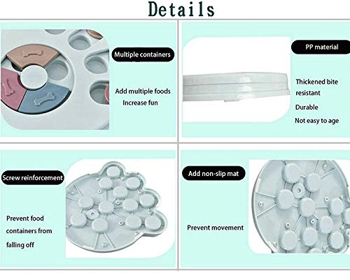 VOOADA Slow Feeder Dog Puzzle Toys Interactive Training Increase Puppy IQ Dog Training Games Feeder with Portable Silicone Collapsible Dog Cat Pet Eating Bowl