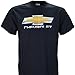 Chevy Chevrolet Photographic Chrome Logo on a Black T Shirt, 2x