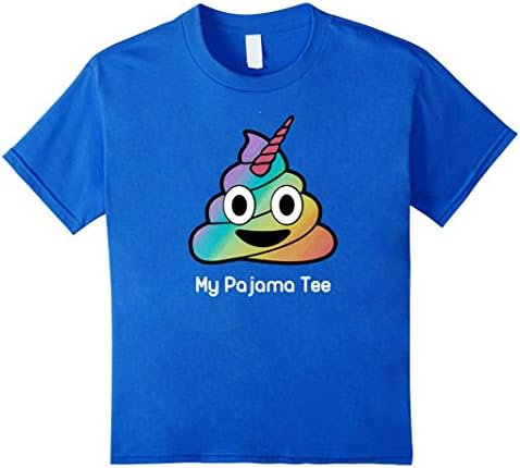 Kids Unicorn Emoji Pajamas Sleeping Women n Kids Funny Pj T Shirt 12 Royal Blue