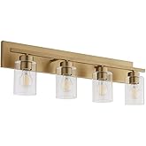 Carter - 4 Light Bath Vanity-9.5 Inches Tall and 30 Inches Wide-Aged Brass Finish