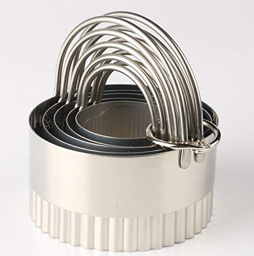 Biscuit Cutter Set (5 Pieces/Set), Round Cookies Cutter with Handle, Professional Baking Dough Tools