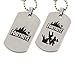 Dolovely 2Pcs Fortnite Logo Battle Royale Game Necklace Stainless Steel Dog Tag Pendant Necklace