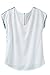 Zeagoo Womens Casual Scoop Neck Loose Top Short Sleeve Chiffon Blouse Summer Shirt Tops