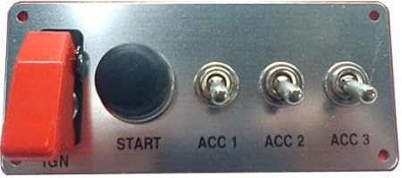 Amazon グレイストン イグニッションスイッチ スタートボタン Accスイッチｘ3 パネル インテリアパネル 車 バイク