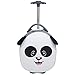 Emmzoe Kids & Toddler 15” Carry On Animal Trolley Hardshell Luggage - Lightweight EVA, Dent Proof, Adjustable Handle for Age 2+ (Papa Panda Bear)