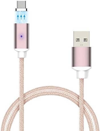 Robest Magnetic Micro USB Cable,3.3ft Nylon Braided Magnetic Data Sync Cord Charging Cable for Samsung,Nexus,HTC,LG,Android Device (Rose Gold)