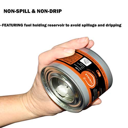 24 pc 4 Hour Liquid Cooking Chafing Dish Fuel Cans, Food Warmer Heat for Buffet Burners, Parties, Weddings, Banquets, Catering Events, Bulk, Easy to Open, Resealable Covers