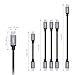AUKEY USB-C to USB-C Cable, Type-C Cable Braided Nylon (5-Pack 3.3ft x 3, 6.6ft x 1, 1ft x 1) for MacBook Pro, Nintendo Switch, Nexus 6P 5X and More