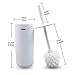 TOPSKY Toilet Brush, Compact Slim Toilet Brush Holder with Strong Bristles for Bathroom Cleaning, White (T2-2pack)
