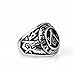 Oakky Jewelry Mens Stainless Steel Domineering Vintage Freemason Masonic Rings, Black and Silver Size 13
