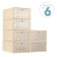 ZODDLE Foldable Shoe Storage Boxes-6 Pack