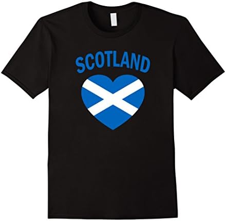 I Love Scotland T-Shirt Blue Scottish Flag Heart Tee