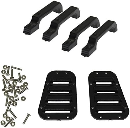 RCAIDONG RC Car Intake Grille Cover and Plastic Door Handle for 1:10 RC Crawler Traxxas TRX-4 TRX4 Body Parts