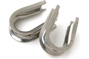 CATCH ALL TACKLE Stainless Steel Cable Thimbles 2.3mm / 5/64" 50 Pieces