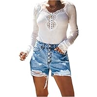 Pviolet Shorts High Waisted Women