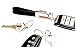 Mehr Keychain - Leather Detachable Key Ring Holder, Valet Key Chain for Cars KC8 (Black)