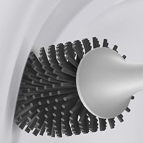 keruite Toilet Brush and Holder, Silicone Toilet Brush with Long Handle and Soft Bristle, Wall-Mounted Bathroom Toilet Bowl Brush Set,Toilet Cleaning Brush Kit Landmark