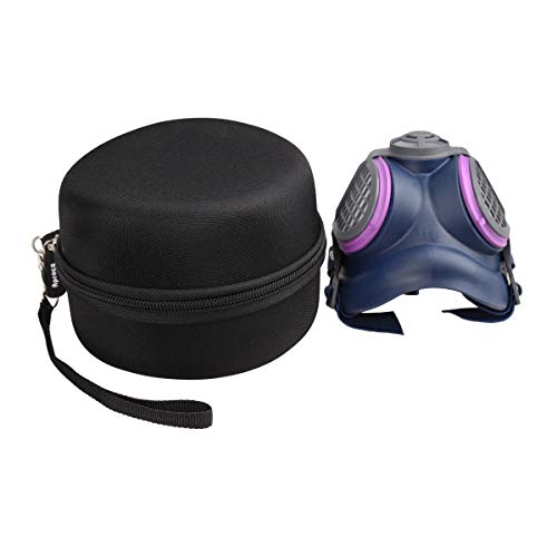 Aproca Hard Protective Travel Case Compatible with GVS SPR457 Elipse P100 Half Mask Respirator (Black - Thumbnail 4