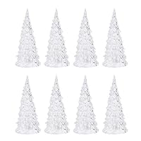 YeahiBaby 8pcs LED Light Up Christmas Tree Mini Xmas Night Light Christmas Ornaments Decoration
