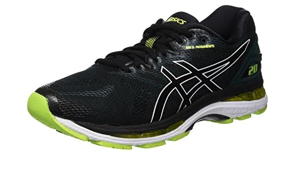 asics gel nimbus 20 black neon lime