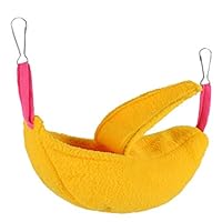 Vaorwne Soft Cute Pet Hamster Hanging House Hammock Banana Shape Small Pet Cotton Cage Sleeping Pet Bed Rat Cage Toy Accessories Random Color