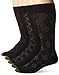GOLDTOE Men's Crew Dress Socks, Multipairs, Black (5-Pairs), Large