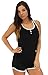Pajama Heaven Women's Black Tight fit Tank and short (PHV1926-1011-SML)