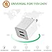 iPhone Charger, YUNSONG 4.2A 21W Dual Port Travel Power Adapter with Nylon Braided Lightning Cable 6FT 2PACK USB Data Sync Charging Cord for iPhone X/8/7/6S/Plus/5S/SE/5C/iPad Air/mini