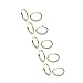 Gotta Have It -Sterling Silver 10mm Round Hoop Earrings 5 Pair Set-Glod Flashed