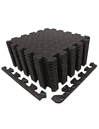 9HORN - Esterilla de ejercicio protección para suelos con baldosas de espuma EVA entrelazadas y bordes adecuados para equipos de gimnasio, yoga, protección de superficie