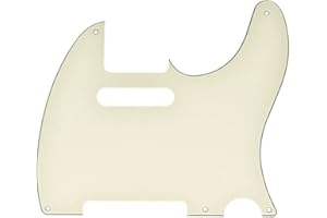 KAISH American Vintage 5 Hole Tele Pickguard TL Guitar Pick Guard Scratch Plate for Tele/Telecaster Aged White 3 Ply